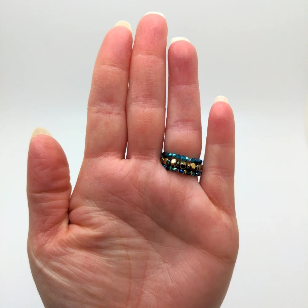381MIDALANE Colorful Stacked Ring Set
